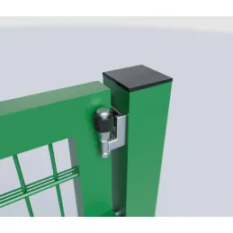 Schiebetor freitragend 350 cm, Doppelstabmatten – RAL 6005 grün