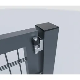 Schiebetor freitragend 500 cm, Doppelstabmatten – RAL 7016 anthrazit