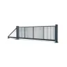 Industrie-Schiebetor freitragend 300 cm, Stahlprofil-Füllung – RAL 7016 anthrazit