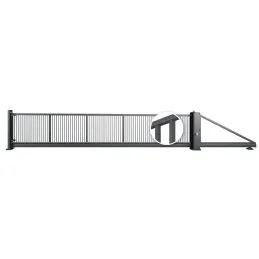 Industrie-Schiebetor freitragend 300 cm, Stahlprofil-Füllung – Detail
