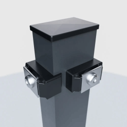 Zaun Eckpfosten mit Klemme