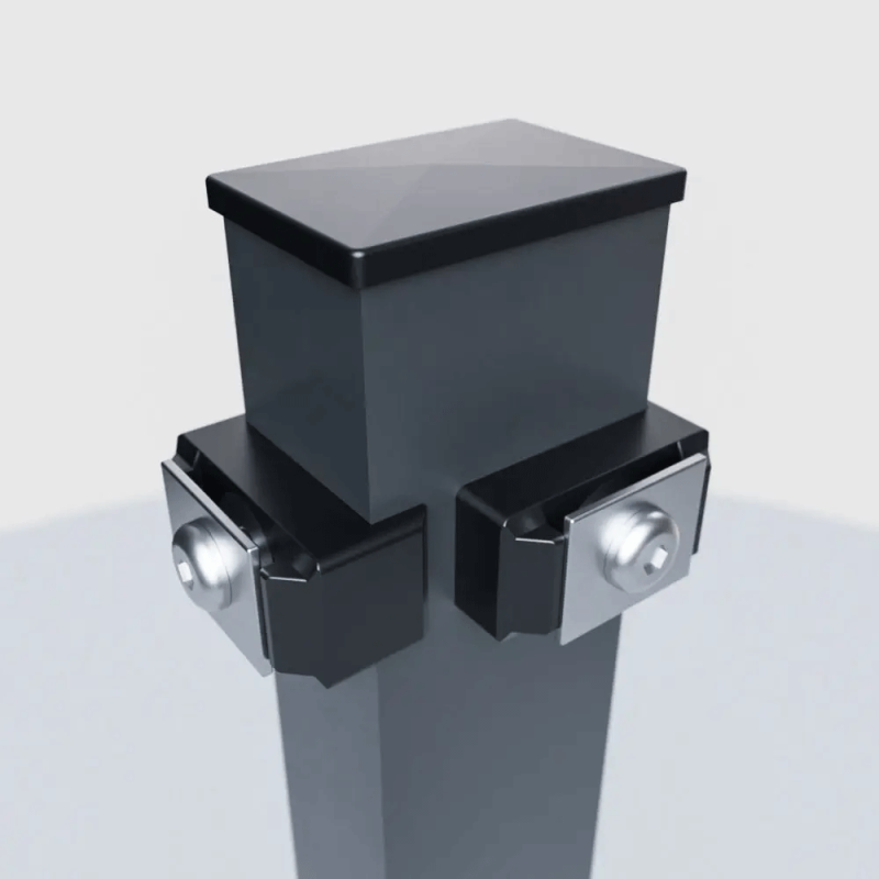 Zaun Eckpfosten mit Klemme