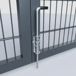 Zweiflügeliges Tor 350 cm, Doppelstabmatten – RAL 7016 anthrazit