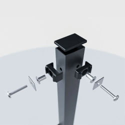 Zaun Eckpfosten mit Klemme