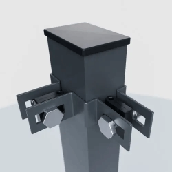 Zaun Eckpfosten mit Schelle