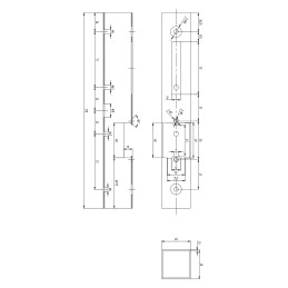 Technische Zeichnung – Kassette 270 mm, Profil 40 × 40
