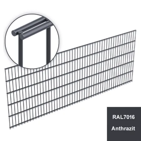 Doppelstabmatten 8/6/8 1830 mm anthrazit (RAL 7016)