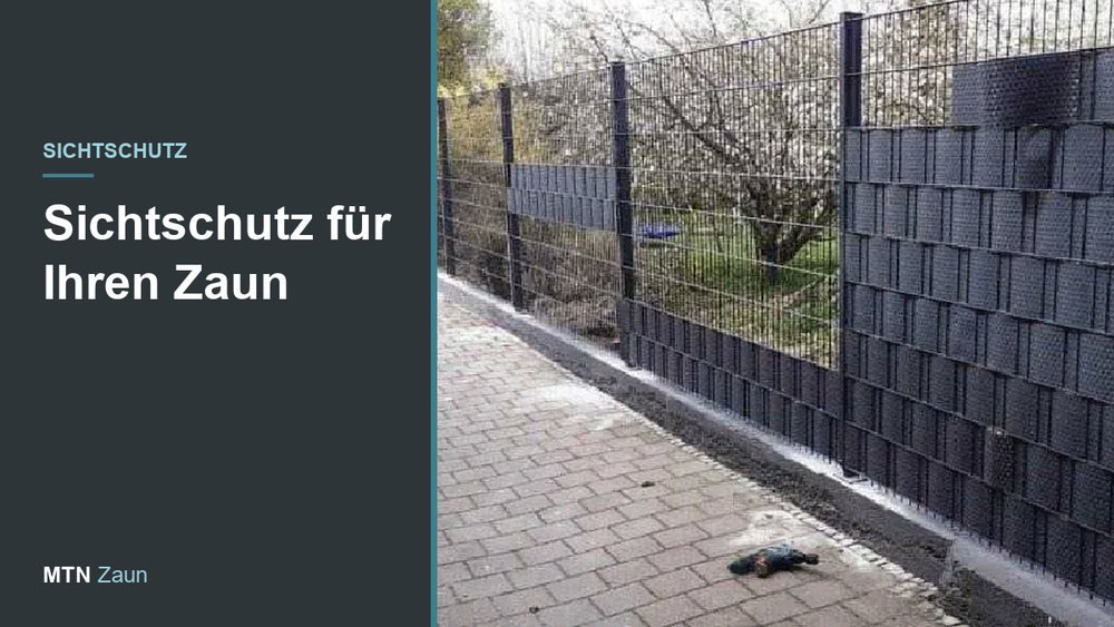 Sichtschutz für den Doppelstabmattenzaun: Streifen, Matten & Hecke