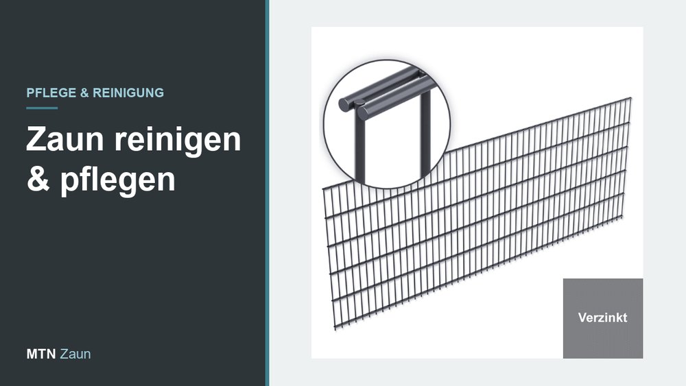 Doppelstabmattenzaun reinigen und pflegen