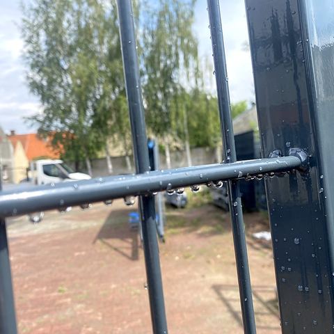 Schweißverbindung Stab an Rahmen